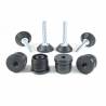Kit Livellatore per tubo tondo diam. 30 mm con Piedino Filettato Aciaio Zincato M10x50 e base diam. 40 mm