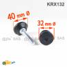 Kit Livellatore per tubo tondo diam. 32 mm con Piedino Filettato Aciaio Zincato M10x50 e base diam. 40 mm