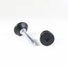 Kit Livellatore per tubo tondo diam. 32 mm con Piedino Filettato Aciaio Zincato M10x50 e base diam. 40 mm