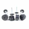 Kit Livellatore per tubo tondo diam. 50 mm con Piedino Filettato Aciaio Zincato M10x60 e base diam. 50 mm