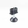 Kit Livellatore per tubo rettangolare 40x20 mm con Piedino Filettato di Aciaio Zincato M8x50 con base diam. 40 mm
