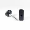 Kit de Réglage pour tube rectangulaire 50x20 mm avec Pied Vérin Fileté en Acier Zingué M8 x 50 mm Embase diam. 40 mm