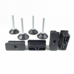 Leveling Kit for 50x20 mm Rectangular Tube with an M8x50 mm Galvanised Steel Adjustable Foot diam. 40 mm - Ajile 4