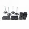 Kit de Réglage pour tube rectangulaire 50x20 mm avec Pied Vérin Fileté en Acier Zingué M8 x 50 mm Embase diam. 40 mm