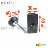 Leveling Kit for 60x30 mm Rectangular Tube with an M10x50 mm Galvanised Steel Adjustable Foot diam. 40 mm