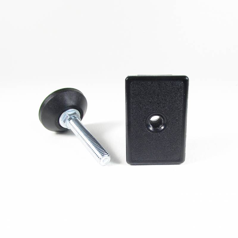 Leveling Kit for 60x40 mm Rectangular Tube with an M10x50 mm Galvanised Steel Adjustable Foot diam. 40 mm