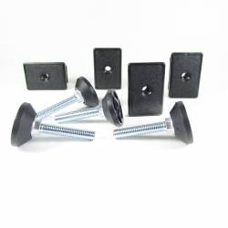 Leveling Kit for 60x40 mm Rectangular Tube with an M10x50 mm Galvanised Steel Adjustable Foot diam. 40 mm - Ajile 4
