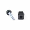 Leveling Kit for 20x20 mm Square Tube with an M8x30 mm Galvanised Steel Knurled Adjustable Foot diam. 20 mm