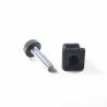 Leveling Kit for 22x22 mm Square Tube with an M8x30 mm Galvanised Steel Knurled Adjustable Foot diam. 25 mm