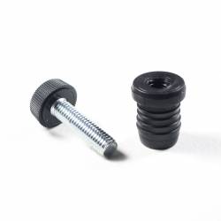 Leveling Kit for 20 mm diam. Round Tube with an M8x30 mm Galvanised Steel Knurled Adjustable Foot diam. 20 mm - Ajile 2
