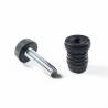Nivellierset 20 mm Durchm. Rundrohr mit M8x30 mm Metal Gewindestange und 20 mm Durchm. Rändelplatte