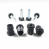 Kit de Réglage / Mise à Niveau pour tube rond diam. 20 mm avec Pied Moleté Fileté Acier Zingué M8 x 30 mm Embase diamètre 20 mm