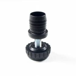 Leveling Kit for 22 mm diam. Round Tube with an M8x30 mm Galvanised Steel Knurled Knob Head Foot diam. 30 mm - Ajile 3