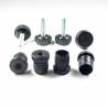 Kit Livellatore per tubo rondo diam. 22 mm con Piedino Filettato Aciaio Zincato M8x30 con base alta zigrinata diam. 30 mm