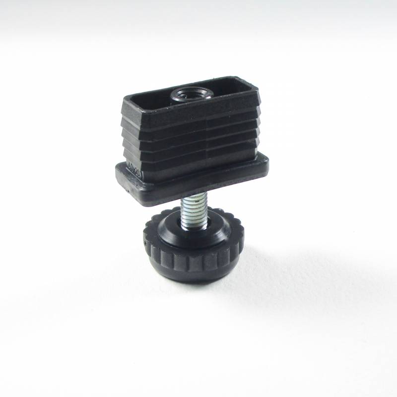 Leveling Kit for 40x20 mm Rectangular Tube with an M8x30 mm Galvanised Steel Knurled Knob Head Foot diam. 30 mm