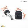 Leveling Kit for 20x20 mm Square Tube with an M8x30 mm Galvanised Steel 19 mm Hex Foot