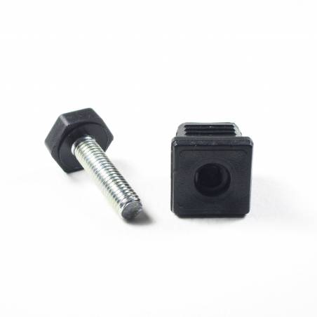 Piedini Regolabili DOJA INDUSTRIAL | Tappo Filettato Quadrato | Tappo Quadrato 40x40 | 4 Pezzi | Tappi Per Tubi Quadrati Regolabili | Tappi Per Tubolari Rettangolari Filettatura M10 | Tappi Terminale Di - Foto 13