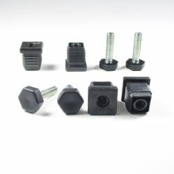 Leveling Kit for 20x20 mm Square Tube with an M8x30 mm Galvanised Steel 19 mm Hexagonal Foot - Ajile 4