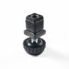 Nivellierset 20x20 mm Quadratrohr mit M8x30 mm Metal Gewindestange und 30 mm Durchm. Hohe Rändelplatte
