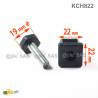 Leveling Kit for 22x22 mm Square Tube with an M8x30 mm Galvanised Steel 19 mm Hexagonal Foot