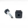 Leveling Kit for 25x25 mm Square Tube with an M10x40 mm Galvanised Steel 24 mm Hexagonal Foot