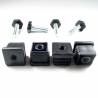 Leveling Kit for 25x25 mm Square Tube with an M10x40 mm Galvanised Steel 24 mm Hexagonal Foot