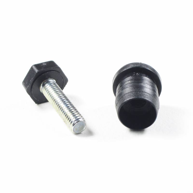 Nivellierset 20 mm Durchm. Rundrohr mit M8x30 mm Metal Gewindestange und 19 mm Hex Stellfläche