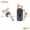 Kit Livellatore per tubo rettangolare 40x20 mm con Piedino Filettato Aciaio Zincato M8x30 con base esagonale di 19 mm