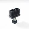 Kit de Réglage pour tube rectangulaire 40x20 mm avec Pied Hexagonal Fileté Acier Zingué M8x30 mm Embase clé 19 mm