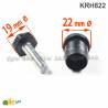 Leveling Kit for 22 mm diam. Round Tube with an M8x30 mm Galvanised Steel 19 mm Hexagonal Foot