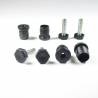 Leveling Kit for 22 mm diam. Round Tube with an M8x30 mm Galvanised Steel 19 mm Hexagonal Foot