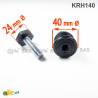 Leveling Kit for 40 mm diam. Round Tube with an M10x40 mm Galvanised Steel 24 mm Hexagonal Foot