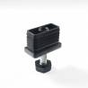 Kit Livellatore per tubo rettangolare 50x20 mm con Piedino Filettato Aciaio Zincato M8x30 con base esagonale di 19 mm