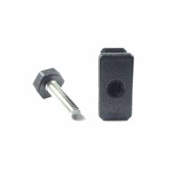 Leveling Kit for 50x20 mm Rectangular Tube with an M8x30 mm Galvanised Steel 19 mm Hexagonal Foot - Ajile 2