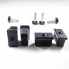 Kit Livellatore per tubo rettangolare 50x20 mm con Piedino Filettato Aciaio Zincato M8x30 con base esagonale di 19 mm