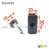 Kit Livellatore per tubo rettangolare 50x20 mm con Piedino Filettato Aciaio Zincato M8x30 con base esagonale di 19 mm