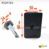 Kit Livellatore per tubo rettangolare 60x30 mm con Piedino Filettato Aciaio Zincato M10x40 con base esagonale di 24 mm