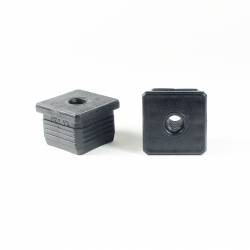 Square M10 threaded ribbed insert for 35 x 35 mm outer dimension square tube - BLACK - Ajile 3