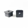 Square M10 threaded ribbed insert for 35 x 35 mm outer dimension square tube - BLACK