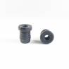Round M8 threaded ribbed insert for 20 mm OUTER diam. round tube - BLACK