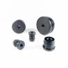 Round M10 threaded ribbed insert for 25 mm OUTER diam. round tube - BLACK