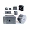 Round M10 threaded ribbed insert for 25 mm OUTER diam. round tube - BLACK