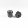 Round M10 threaded ribbed insert for 25 mm OUTER diam. round tube - BLACK