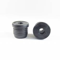 Round M10 threaded ribbed insert for 30 mm OUTER diam. round tube - BLACK - Ajile 3