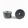 Round M10 threaded ribbed insert for 40 mm OUTER diam. round tube - BLACK
