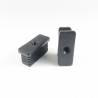 Rectangular M8 threaded ribbed insert for 50 x 20 mm outer dimension rectangular tube - BLACK
