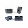 M10 Fussstopfen mit Gewindeloch für Rechteckrohr 60 x 30 mm Aussenmass SCHWARZ