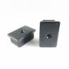 Embout plastique rectangulaire pour tube 60 x 40 mm avec trou fileté diam. 10 mm (M10)
