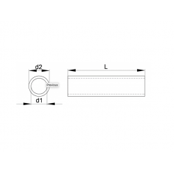 10,2 x 20 x 10 : Entretoise, cale pour vis M10 longueur 10 mm en plastique NOIR, tubulaire lisse - Ajile 2