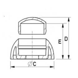 Copridado M12 con protezione - NERO - Ajile 1